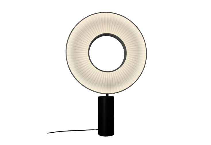 Lampe à Poser LED en Métal avec Abat-Jour en Ruban Iris