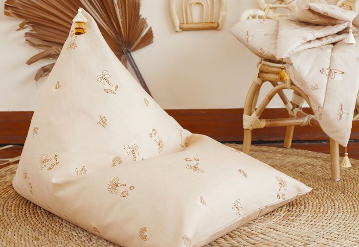 Pouf en coton à motif – Classy