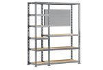 Rayonnage 2 Étagères Métalliques et 1 Établi 150 cm - Système Extension
