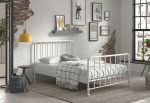 Lit double en métal + sommier Bronxx – 140 x 200 cm