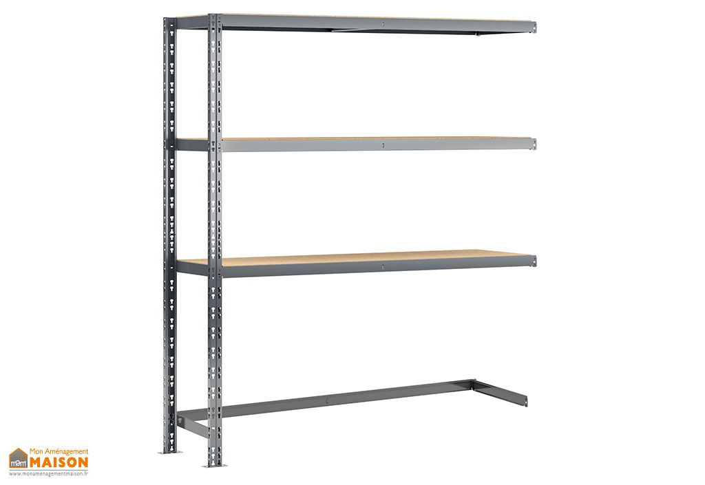 GGMGASTRO - Etagère Inox ECO - 1200x500mm - Avec 4 étagères (RÉGLABLE