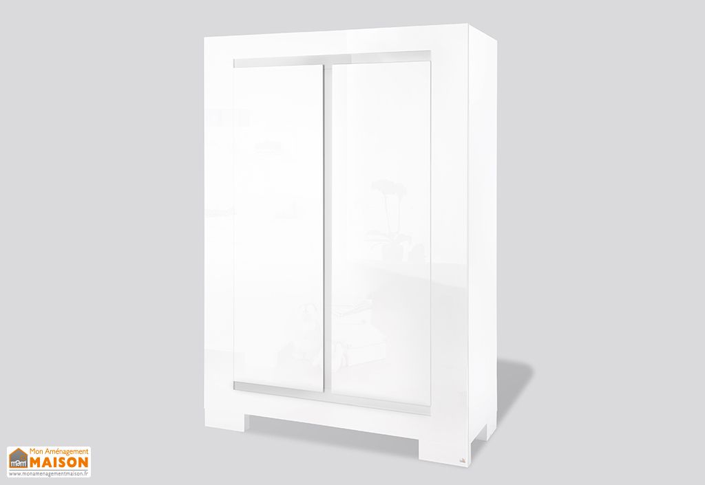 Armoire pour Enfant Blanc Laqué Sky 2 Portes Pinolino