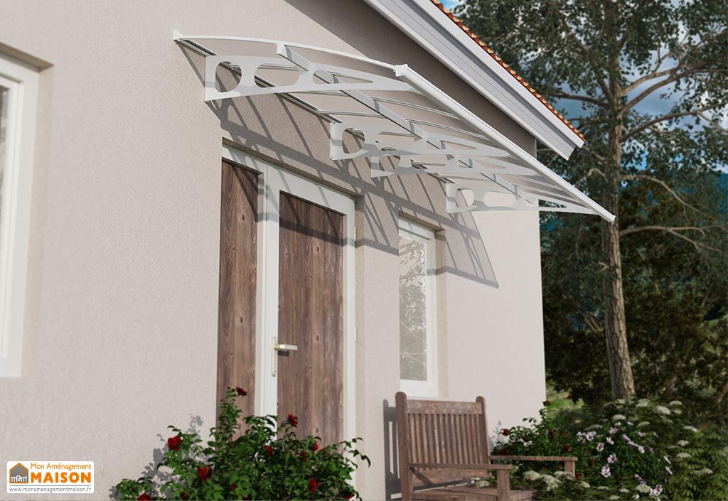 Auvent Pour Porte Marquise Anti UV Transparent 100x200CM Leroy Merlin