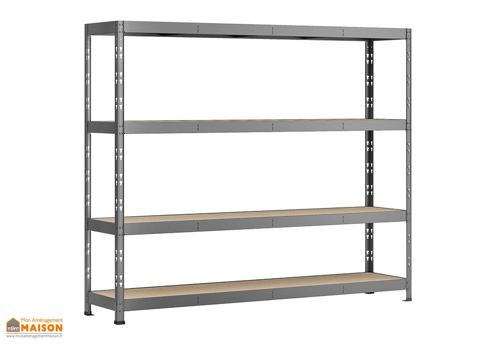 Étagère Rack en Acier avec 4 Plateaux 40 x 220 cm - Robbust - Modulo ...