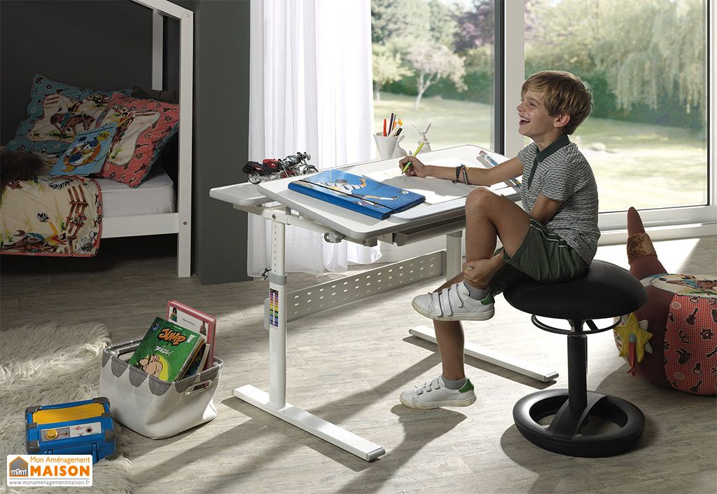 Chaise de bureau enfant en plastique, tabouret enfant confortable