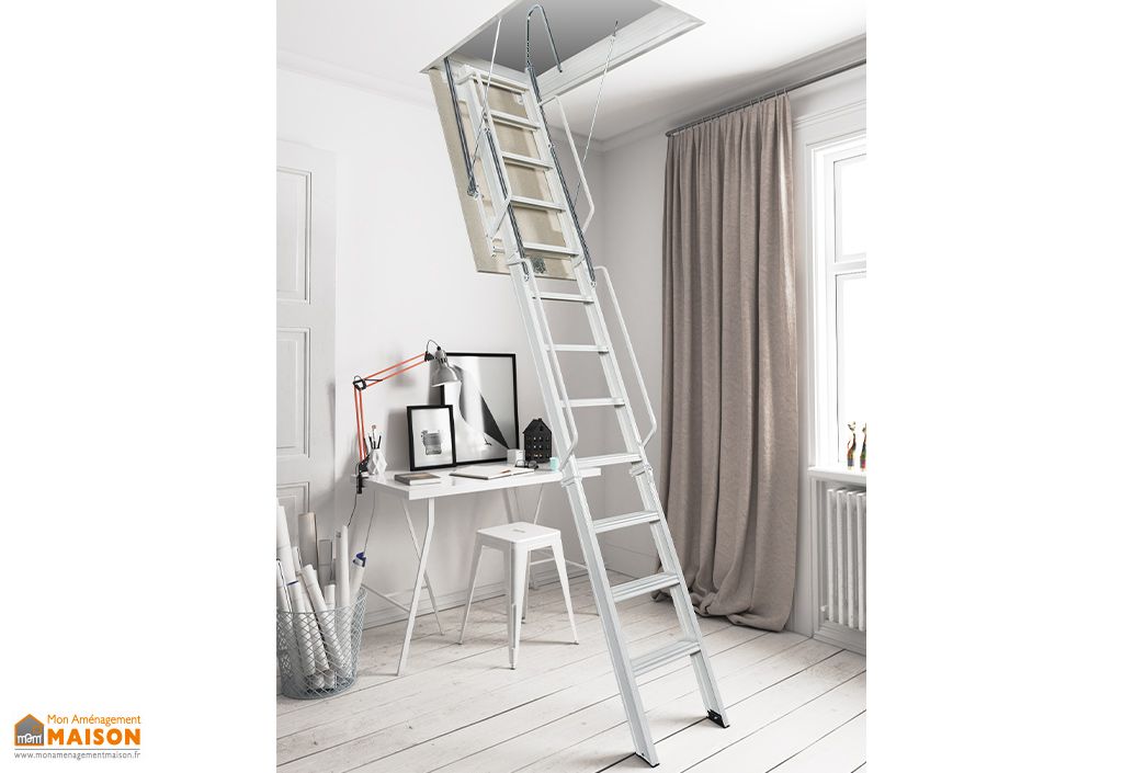 Escalier escamotable en acier 265 à 290 cm – Aci Tre
