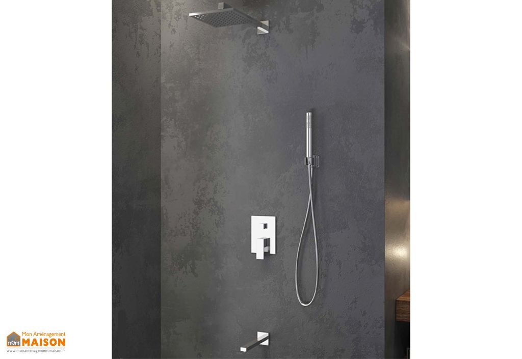 Composition mitigeur thermostatique de douche encastrée - Hera