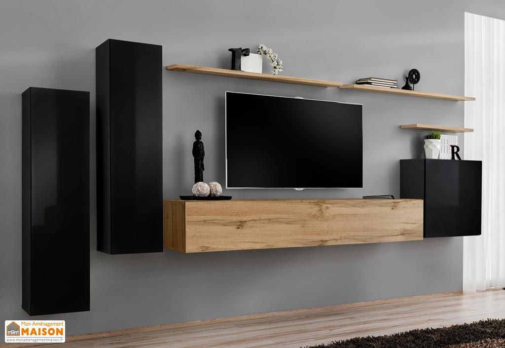 Console meuble TV  Console meuble, Meuble tv mural design, Déco meuble télé