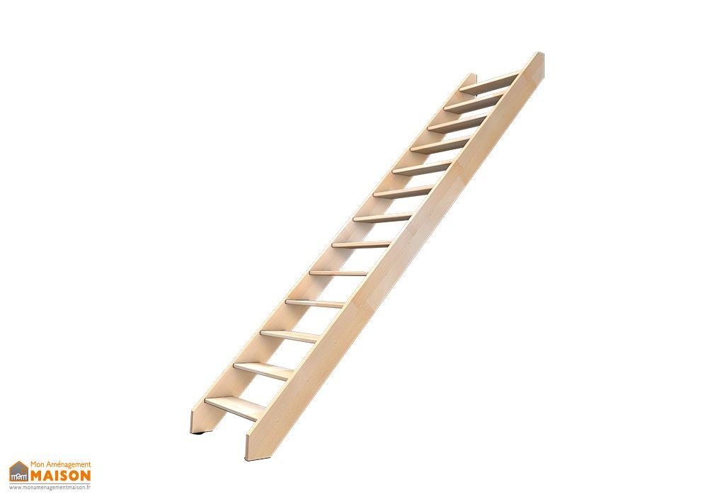 Escalier droit en bois de hêtre 13 marches – Nostra