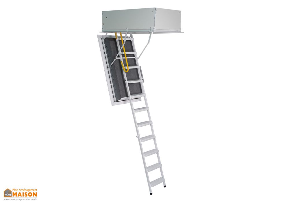 Escalier escamotable avec trappe verticale pour mur – 276 à 300 cm -  FANTOZZI SCALE srl