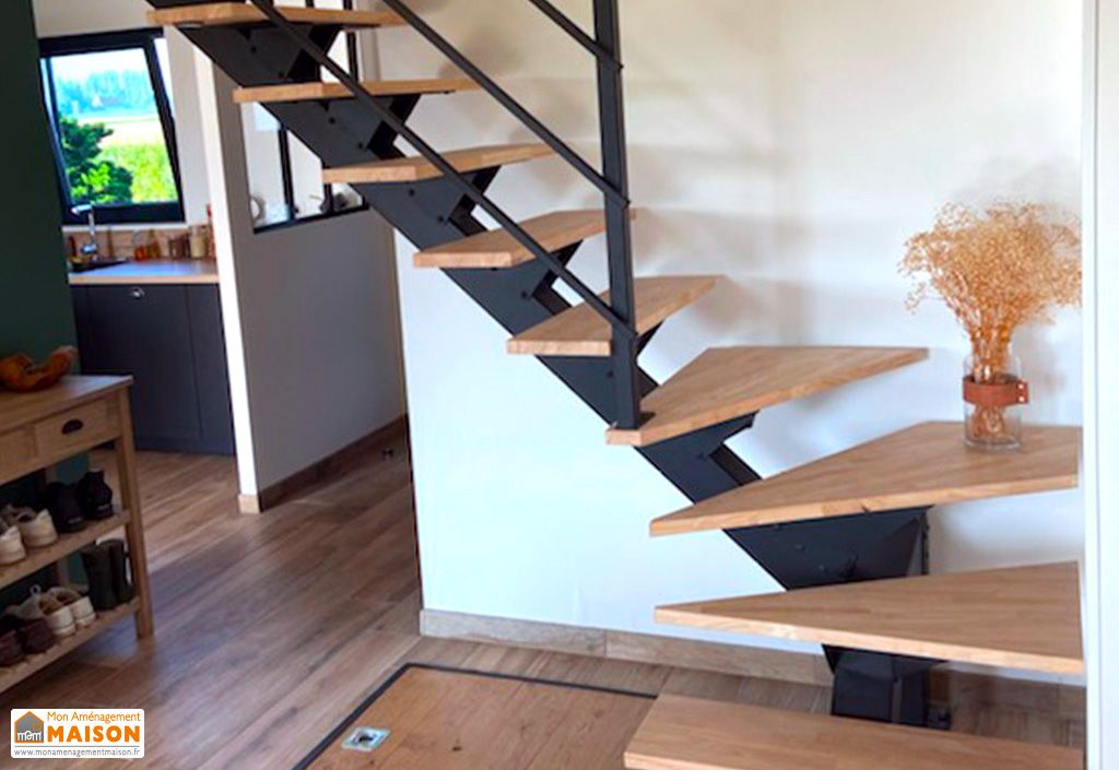 Limon central pour escalier quart tournant sur mesure – Stael - ML Fusion