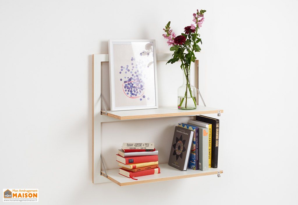 Lot De 2 Étagères En Bois Épicéa BOOMET - 80x20cm - 1.9cm D'Épaisseur - Rangement Salon/Bureau