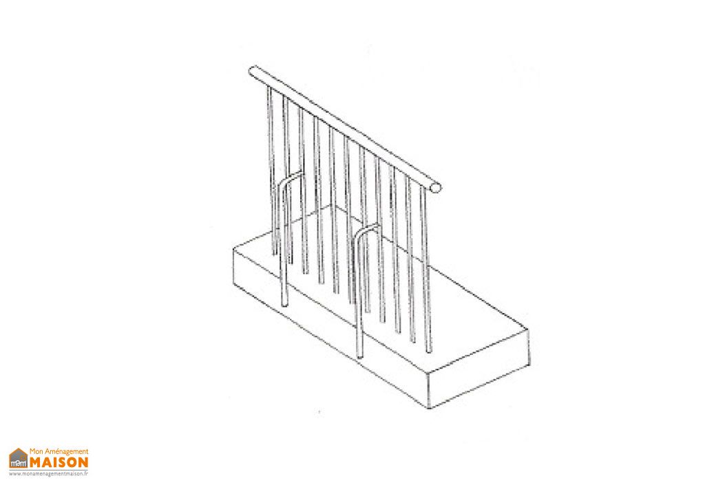Garde-Corps d'étage en métal pour escalier Flamenco - 1 m - Levigne