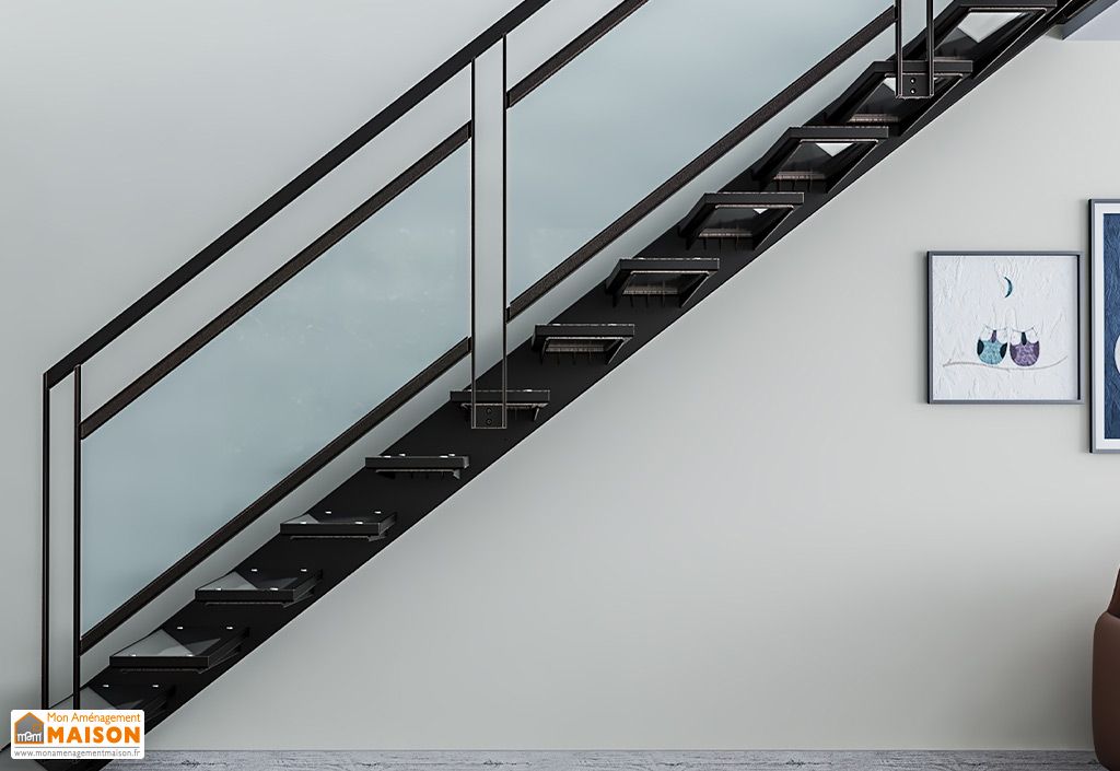 Garde Corps En Verre Pour Escalier Sur Mesure Escalier Moderne Escalier Moderne