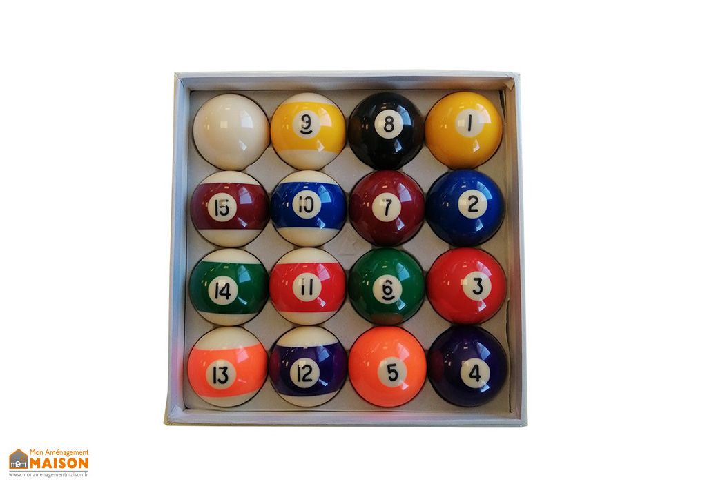 Boule De Billard Standard 57,2 Mm En Résine - Pour Billard Américain & Entraînement | BuyWeek
