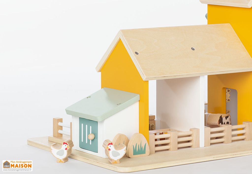 Ferme En Bois à Monter - Kit De Construction Miniature, Marque JB-Bois