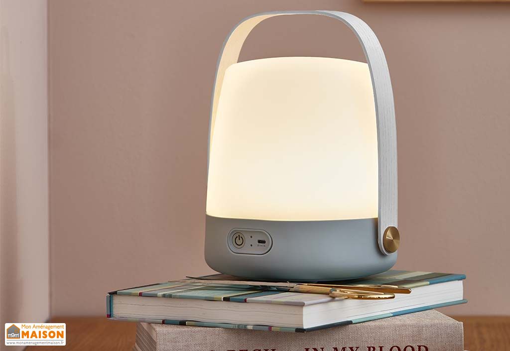 Lampe LED dimmable portable en bois et polyéthylène – Lite Up - Kooduu