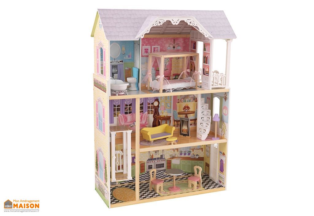 Maison de barbie en bois pas cher outlet