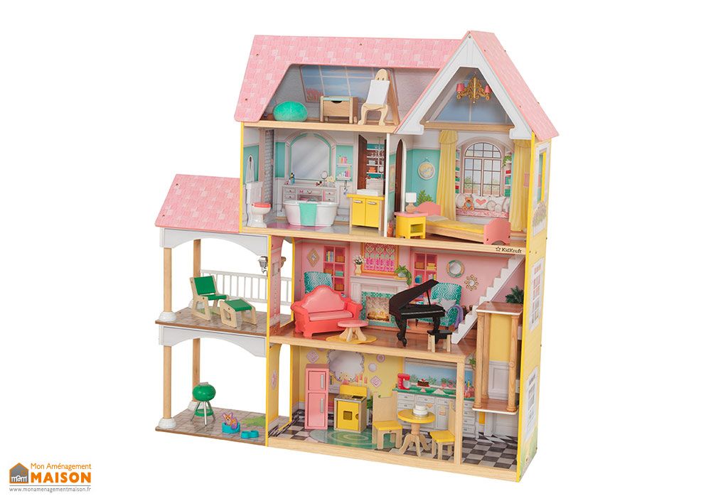 Maison de Poupées Géante en Bois Grand View Mansion 1,30 m - Kidkraft