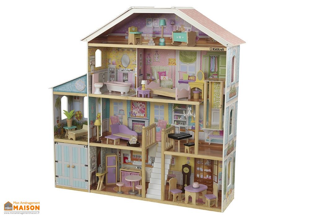 Maison de Poupées Géante en Bois Grand View Mansion 1,30 m - Kidkraft