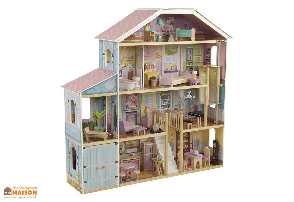 Maison de Poupées Géante en Bois Grand View Mansion 1,30 m - Kidkraft