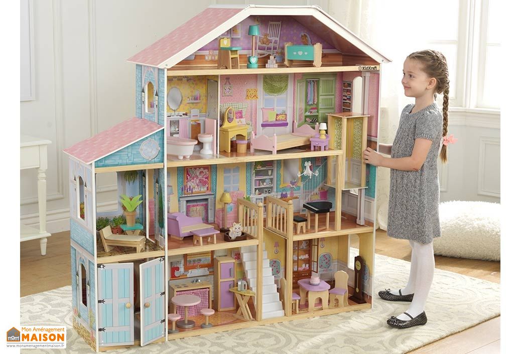 Maison de Poupées Géante en Bois Grand View Mansion 1,30 m - Kidkraft