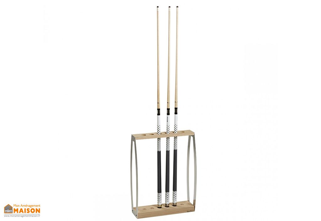Queue De Billard En Bois 2 Parties - 122 Cm - Bois Dur Blanc - Pour Adultes Et Enfants - Cadeau Jeu Billard