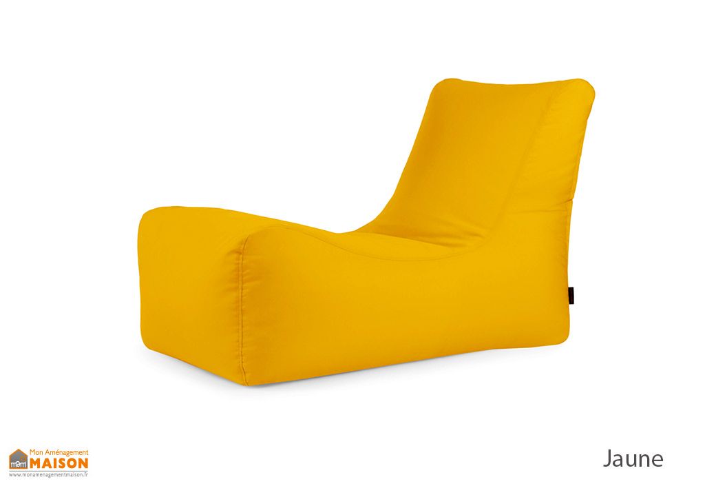 Pouf Classique Housse Jaune XL (Sans Remplissage) – Intérieur/Extérieur, Salon, Chambre, Rangement Peluches