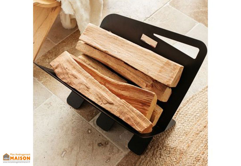 Range-bûches en acier Horizon – 54 x 44 x 37 cm - Le Marquier