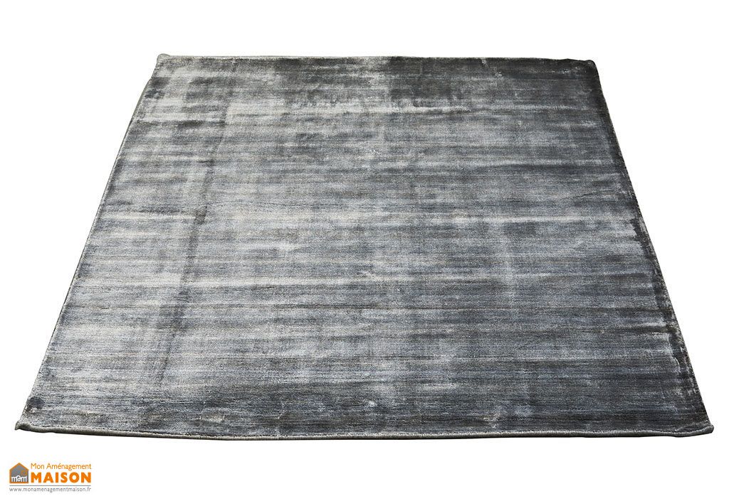 Acheter un tapis de bambou, de couleur gris - Maison et plus