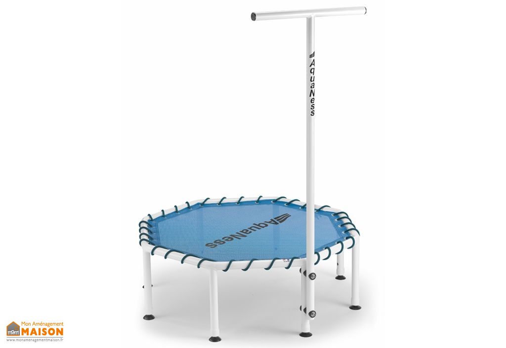 Barre De Trampoline De Rechange Qerwsdty – 1,96 M – Tube Métallique + Mousse De Protection Bleu/argent