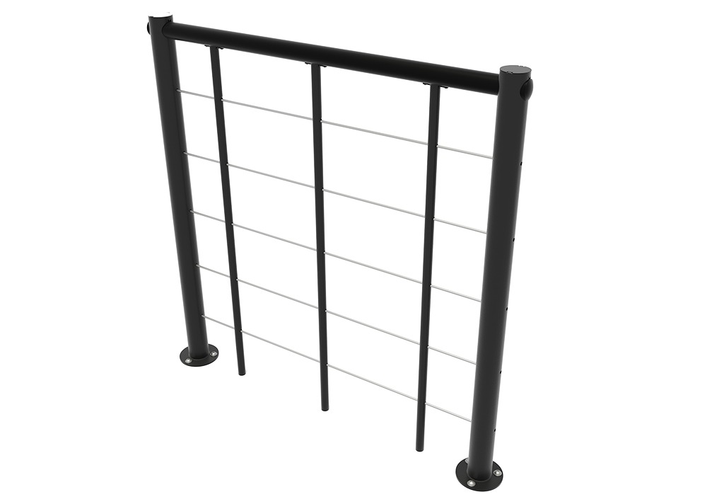 Garde-corps d’étage acier inoxydable et PVC pour escalier Minka – 1 m