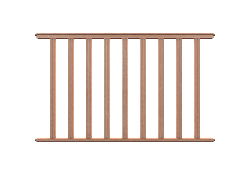 Garde-corps intérieur en bois de hêtre brut Hecto – 1,50 m