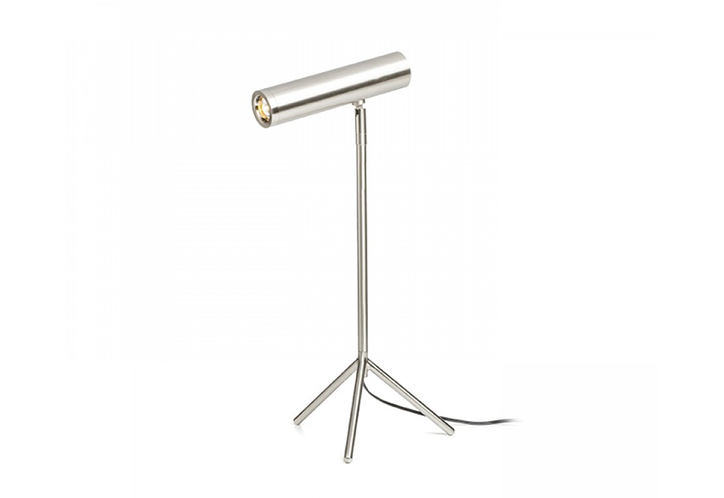 Lampe à Poser sur Trépied LED Cozy Nickel Mat