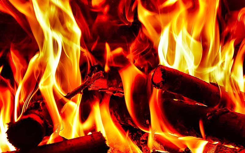 combustion bois dans un poêle