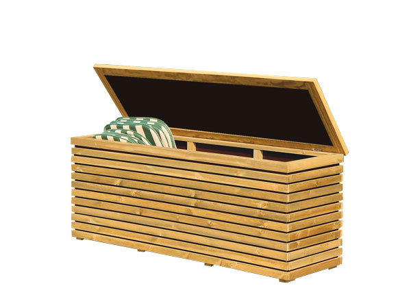 Coffre de rangement en bois.