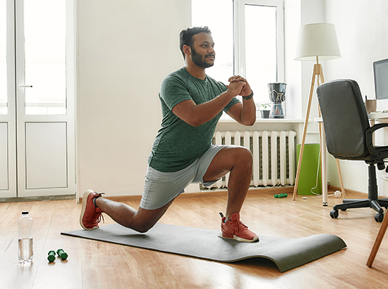 Exercice de fitness fentes