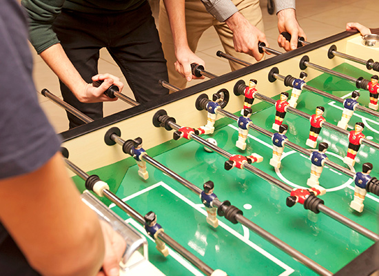 Partie de baby-foot