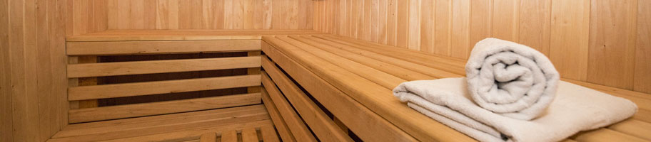 Sauna en bois.